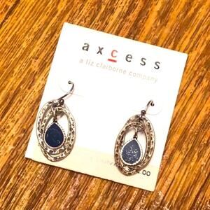 3 for $30 Axcess Liz Claiborne Silver and Blue Dangle Earrings